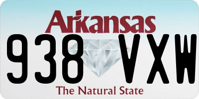 AR license plate 938VXW