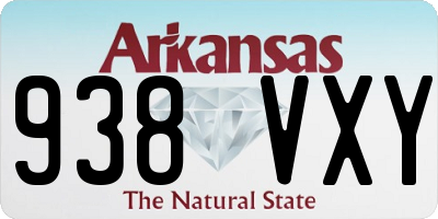 AR license plate 938VXY