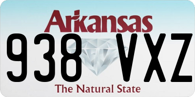 AR license plate 938VXZ