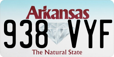 AR license plate 938VYF