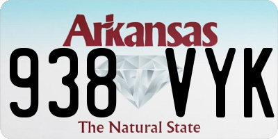 AR license plate 938VYK