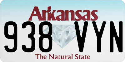 AR license plate 938VYN