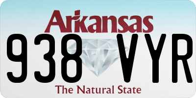 AR license plate 938VYR