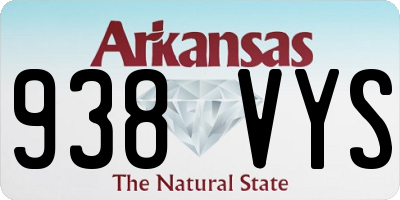 AR license plate 938VYS