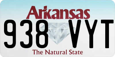 AR license plate 938VYT