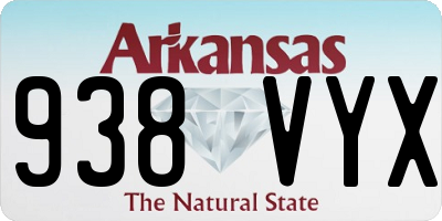AR license plate 938VYX