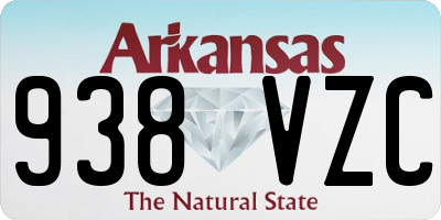 AR license plate 938VZC