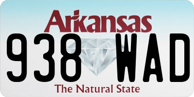 AR license plate 938WAD