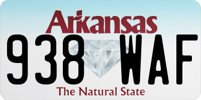 AR license plate 938WAF