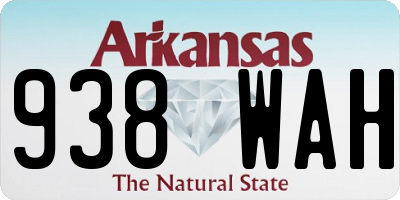 AR license plate 938WAH