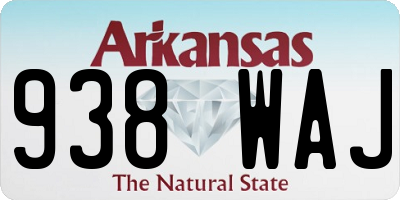 AR license plate 938WAJ