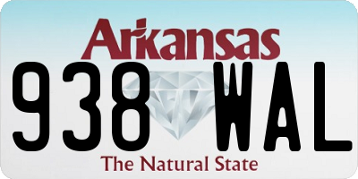 AR license plate 938WAL