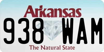 AR license plate 938WAM