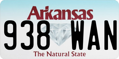 AR license plate 938WAN