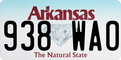 AR license plate 938WAO
