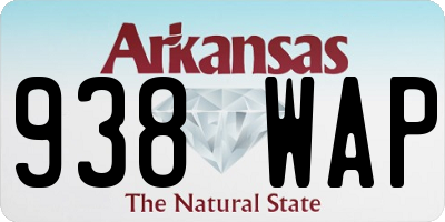 AR license plate 938WAP