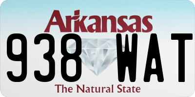 AR license plate 938WAT