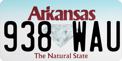 AR license plate 938WAU