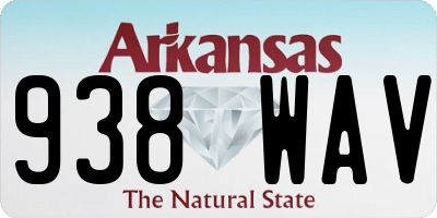 AR license plate 938WAV