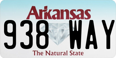 AR license plate 938WAY