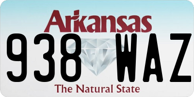 AR license plate 938WAZ