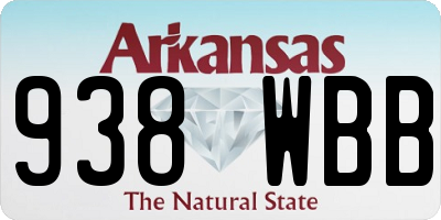 AR license plate 938WBB
