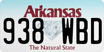 AR license plate 938WBD