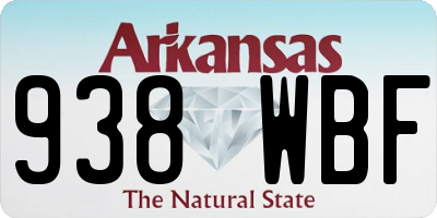 AR license plate 938WBF