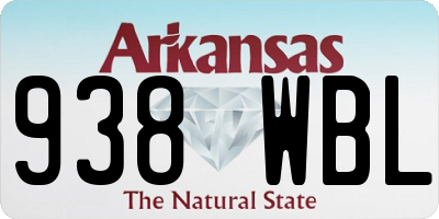 AR license plate 938WBL