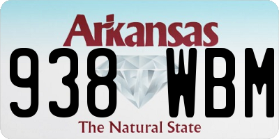 AR license plate 938WBM