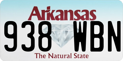 AR license plate 938WBN