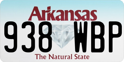 AR license plate 938WBP