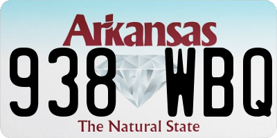 AR license plate 938WBQ
