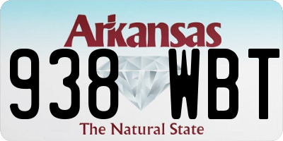 AR license plate 938WBT