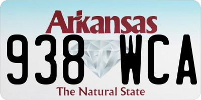AR license plate 938WCA