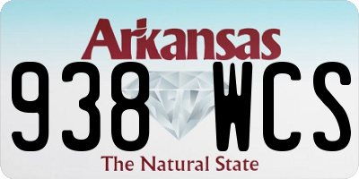 AR license plate 938WCS