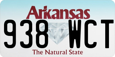 AR license plate 938WCT