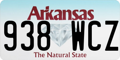 AR license plate 938WCZ