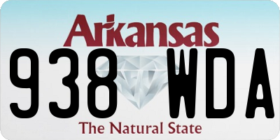 AR license plate 938WDA