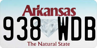 AR license plate 938WDB