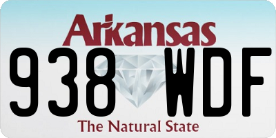 AR license plate 938WDF