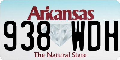 AR license plate 938WDH