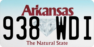 AR license plate 938WDI