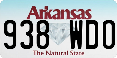 AR license plate 938WDO