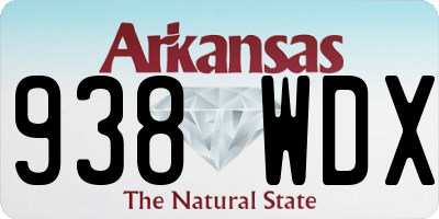 AR license plate 938WDX
