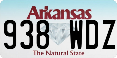 AR license plate 938WDZ