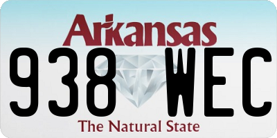 AR license plate 938WEC