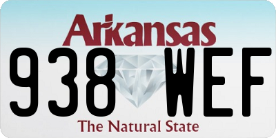 AR license plate 938WEF