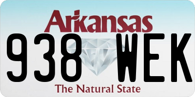 AR license plate 938WEK