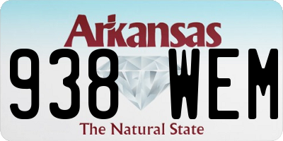AR license plate 938WEM